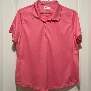 Greg Norman Womens XL Pink Ladies Fit Golf Tennis Athletic Polo Shirt Diamonds